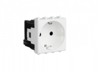 Розетка 1-м 2мод. Avanti "Белое облако" 16А IP20 2P+E защ. шторки бел. DKC 4400002 (ДКС)