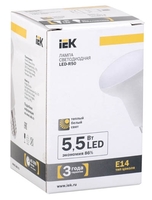 Лампа светодиодная LED 5,5Вт Е14 220В 3000К R50 рефлектор | LL-R50-5-230-27-E14 IEK (ИЭК)