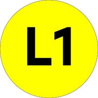 Наклейка "L1" d=20мм PROxima | an-2-15 EKF