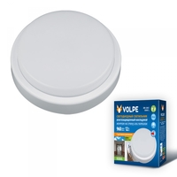Светильник светодиодный ULW-Q211 12W/DW SENSOR IP65 WHITE Круг 12Вт 6500К 960лм d16см накладной промышлен. влагозащ. опал. рассеив. с микроволн. датчиком движения бел. Volpe UL-00002737 Uniel