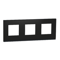 Рамка UNICA PURE трехпостовая горизонтальная каучук/антрацит - NU600682 Schneider Electric