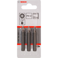 Биты 3шт Extra Hard 51 мм Ph2 | 2607001522 BOSCH