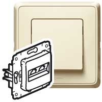 Механизм розетки комп. + телеф. 2-м СП Cariva RJ11 RJ45 сл. кость Leg 773740 Legrand