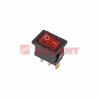 Выключатель клавишный 250В 6А (3с) ON-OFF красн. с подсветкой Mini (RWB-206; SC-768) Rexant 36-2150