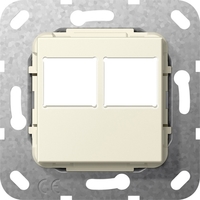 Джек (Jack) с/у кремово-белый IP20 Gira System 55 | 562901 Мех-м с накладкой модульн розетка/гнездо
