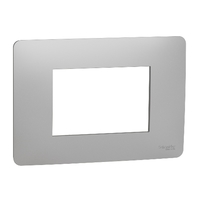 Рамка UNICA MODULAR трехмодульная алюминий - NU210330 Schneider Electric