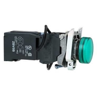 Сигнальная лампа, зеленая, 600В, в сборе, металл - XB4BV9B3 Schneider Electric