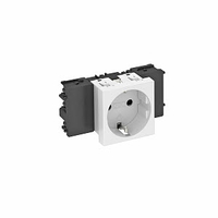 Розетка одинарная 0° Modul45connect с з/к, 250 В, 16A (белый) (STD-D0C RW1) | 6120340 OBO Bettermann