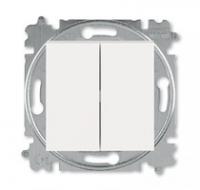 Переключатель 2-кл. СП Levit IP20 жемчуж./ледяной ABB 2CHH595245A6068