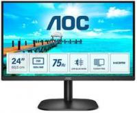 Монитор LCD 23.8дюйм 16:9 1920х1080(FHD) VA nonGLARE 250cd/кв.м H178град/V178град 3000:1 20M:1 16.7M 4ms DVI Tilt 3Y Black 24B2XDM AOC