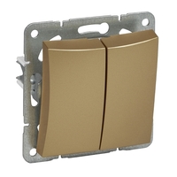 Механизм выключателя 2-кл. СП Дуэт 10А IP20 шампань SchE WDE000453 Schneider Electric