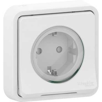 Розетка СП Mureva Styl защ. шторки с заземл. бел. IP55 SchE MUR39132 Schneider Electric