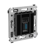 Розетка USB 3.0 1-м СП Avanti "Черный квадрат" тип А-А DKC 4402303 (ДКС)