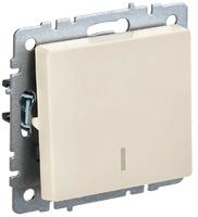 Выключатель 1-кл. СП BRITE ВС10-1-1-БрКр 10А с инд. беж. IEK BR-V10-1-10-K10 (ИЭК)