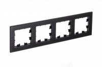 Рамка 4-м AtlasDesign Nature металл оникс SchE ATN312304 Schneider Electric