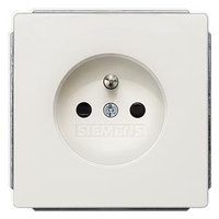 DELTA STYLE Титаново-белый розетка 10A DC/16А AC 250В с защитным контактом, защитными шторками, безрезьбовыми контактными зажимами электрический -механическая часть Siemens 5UB1367