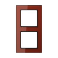 Рамка 2-я для горизонтальной/вертикальной установки Серия- ACreation Материал- стекло Цвет- красный JUNG AC582GLRT