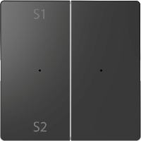 Клавиша двойная Merten D-Life PlusLink с S1/S2 пусто SD антрацит SchE MTN5226-6034 Schneider Electric