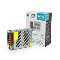 Блок питания (драйвер) для светодиодной ленты LED 12 В 60 Вт IP20 Basic Gauss - BT503