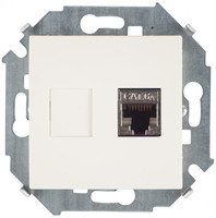 Розетка компьютерная Simon15 RJ45 CAT.6A (АМР FTP) сл. кость Simon 1591563-031