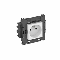 Розетка одинарная 0° Modul45connect франц. стандарт, 250 В, 16A (белый) (STD-F0C8 RW1) | 6120602 OBO Bettermann