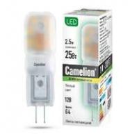 Лампа светодиодная LED2.5-JC-SL/830/G4 2.5Вт капсульная 3000К тепл. бел. G4 190лм 12В Camelion 12301