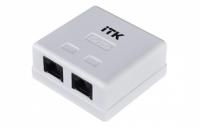 Розетка информационная настенная RJ-45 категория е 2 порта - CS2-1C5EU-22 IEK (ИЭК)