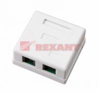 Комбинированная розетка RJ-45(8P-8C) + RJ-11(6P-4C), внешняя | 03-0120 REXANT