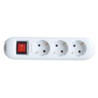 Колодка 3GS-SMART трехместная с выключателем 16А заземлением 5430 | 4690612010489 IN HOME