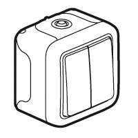 Переключатель проходной 2-кл. ОП Plexo 10А IP55 250В 10AX сер. Leg 069715 Legrand