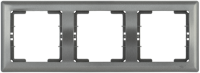 Рамка 3 местная горизонтальная BOLERO антрацит - EMB30-K95 IEK (ИЭК)