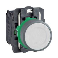 Кнопка 22мм бел. с возвратом монтаж заподлицо 1НО пластик C0 SchE XB5AA11C0 Schneider Electric