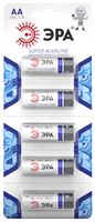 Батарейка щелочная (алкалиновая) LR6-5BL Strip (60/600/16800) (AA) | Б0014475 ЭРА (Энергия света)