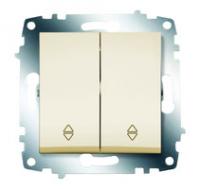 Механизм переключателя 2-кл. 1мод. СП Cosmo 10А IP20 (сх. 6) крем. ABB 619-010300-211