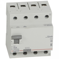 Выключатель дифференциальный (УЗО) RX3 4п 40А 30мА тип AC | 402063 Legrand