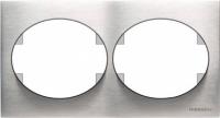 Рамка 2 поста горизонтальная сталь TACTO ABB 5572.1 OX