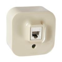 Розетка компьютерная 1-м ОП Quteo RJ45 кат.5E UTP сл. кость Leg 782254 Legrand