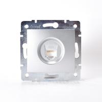 Механизм розетки компьютерной RJ45 1-м СП Karina матов. серебр. LEZARD 707-4388-139