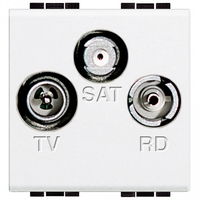 Розетка для TV тройная коаксиальная оконечная Legrand N4210D