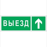 Наклейка Направление к воротам выезда прямо NPU-3311.N06 - a18592 Белый свет