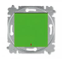 Переключатель 1-кл. СП Levit IP20 с контрол. подсветкой зел./дым. черн. ABB 2CHH592545A6067