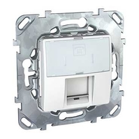 Розетка телефонная 1-м СП Unica оконечная бел. SchE MGU5.493.18ZD Schneider Electric