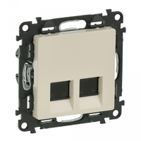 Механизм розетки компьютерной 2-м Valena Life RJ45 кат.6 UTP с лицевой панелью сл. кость Leg 753543 Legrand