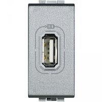Разъем для зарядки USB алюминий LL Legrand NT4285C