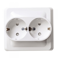 Розетка 2-м СП Этюд 16А IP20 250В с заземл. защ. шторки бел. SchE PC16-008B Schneider Electric