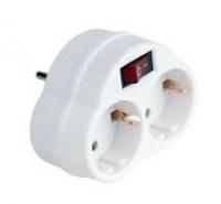 Разветвитель AD-2GS 16А 3.5кВт с заземл. защ. шторки выкл. JazzWay 5004788