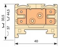 Клемма HD2,5/6.2G.2G.1.V0, 4 quick-connect (fast on) 6,3x0,8мм, 2,5 мм.кв. | 1SNA160487R2500 TE ABB