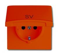 Розетка SCHUKO, 20 EUGKB-14-101, c контрольным СД, с крышкой маркировкой SV, Allwetter44, IP44, оранжевая, уплотнительное кольцо в комплекте, 16А, 2 ABB 2CKA002064A0297