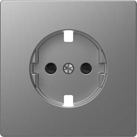 Накладка центральная 1-м СП Merten D-Life 16А IP20 для механизма розетки SD нерж. сталь SchE MTN2330-6036 Schneider Electric