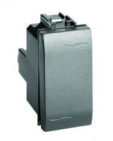 Выключатель кнопочный 1-кл. 1мод. Brava 16А IP20 черн. DKC 77021N (ДКС)